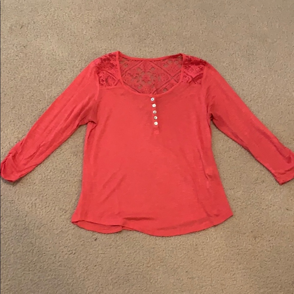 Pink quarter sleeve blouse